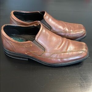 Nunn Bush Men's Brown Leather Slip-On Shoes